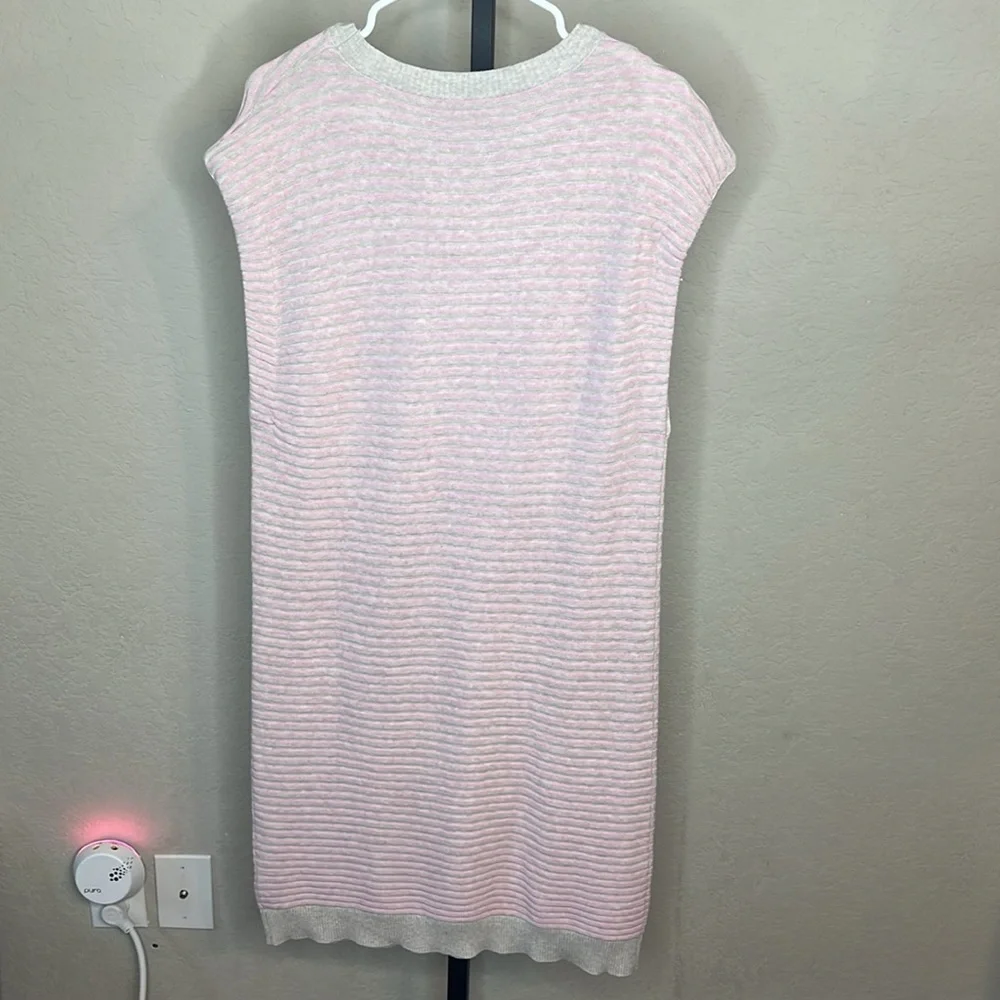 104 - WAYF NWT Pink, Light Gray Sleeveless Tunic Mini Dress, Size XL - Picture 5 of 6